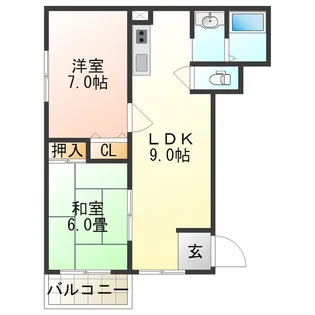 第三大朋マンション【4階】の間取り