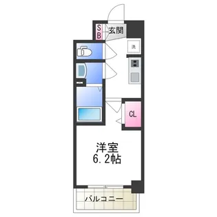 スプランディッド天王寺DUE【1004号室】の間取り