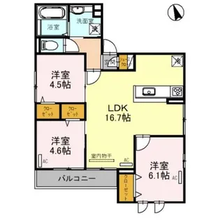 Clashist千躰【3階】の間取り