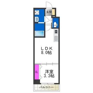 FDS AERAS VIM【0104号室】の間取り