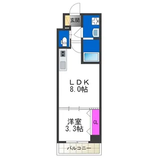 1LDKの間取り画像