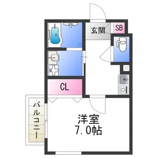 エムステージ林寺【2階】の間取り