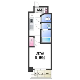 プレサンス天王寺ノースヴィアーレ【2階】の間取り