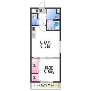 マックプラージュエッジ【3階】の間取り