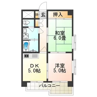 セントポーリアアビコ【6階】の間取り
