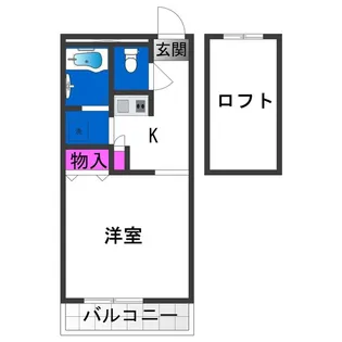 レオパレス住吉弐番館【304号室】の間取り