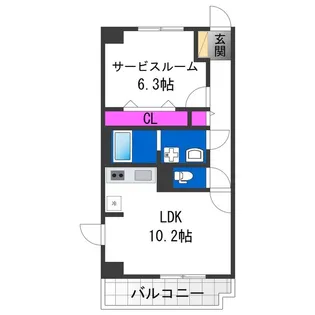 ピュアコートⅢ【2階】の間取り