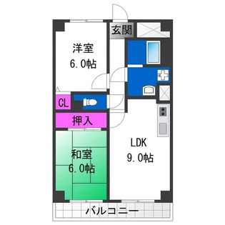 ヴィラシャトー【5階】の間取り