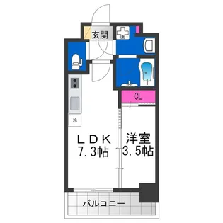 エスリードレジデンス大阪天王寺【9階】の間取り