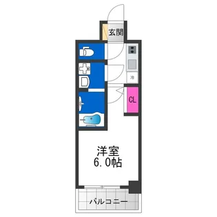 エスリードレジデンス大阪天王寺【905号室】の間取り