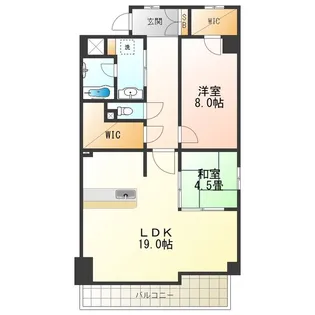 ヴェルドミールユモト【5階】の間取り