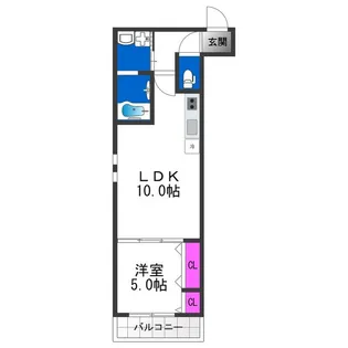 フジパレス住吉長居Ⅰ番館【2階】の間取り