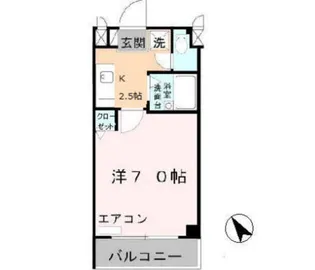 ロイヤルカーサ阿倍野【4階】の間取り