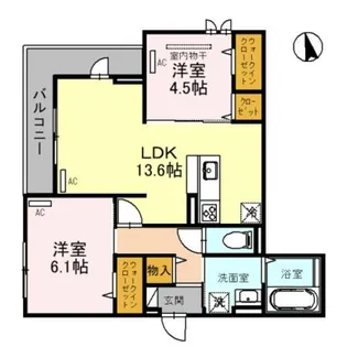 D−ROOM墨江【2階】の間取り