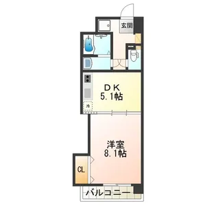 ラパン・ブラン【8階】の間取り