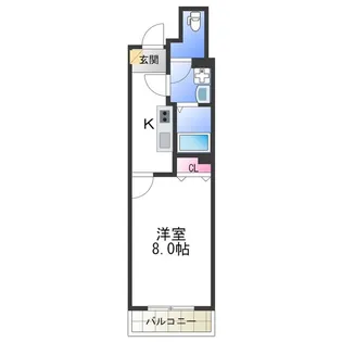 Merry住之江公園【703号室】の間取り
