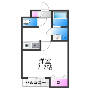 Acht HIK Residence 南住吉【1階】の間取り