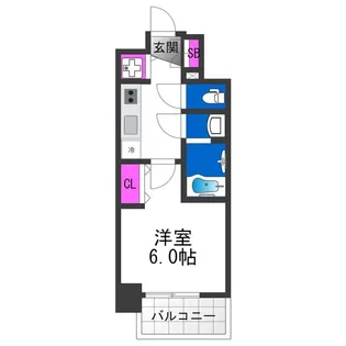 ファーストフィオーレ天王寺オリーブ【11階】の間取り