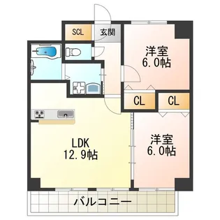 ZioⅧ清水丘【8階】の間取り