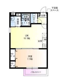 フジパレス住之江通Ⅱ番館【2階】の間取り