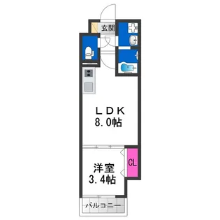 MAXIV大阪山坂【7階】の間取り