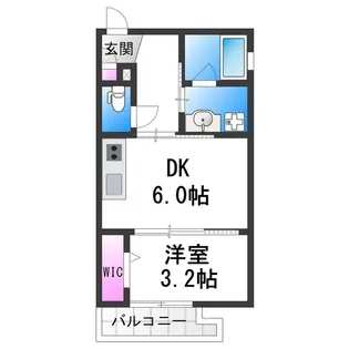 ラシーヌ住吉大社【2階】の間取り