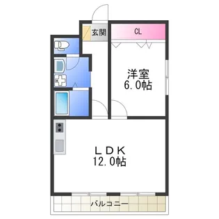 メジェーム住吉【3階】の間取り