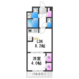 プランドール天王寺SOUTH【206号室】の間取り