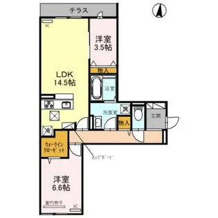 フェリシア東田辺【2階】の間取り