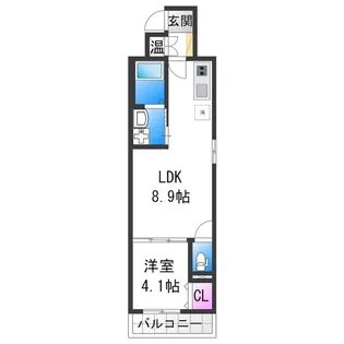 Polias南津守【1階】の間取り