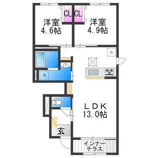 ティアレ【1階】の間取り