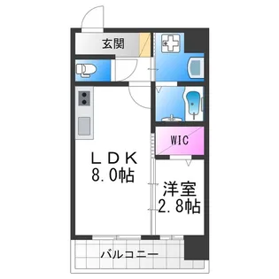 AXIA M-City大阪加賀屋【4階】の間取り