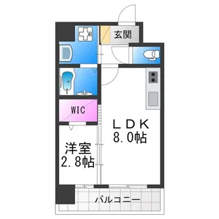AXIA M-City大阪加賀屋【7階】の間取り