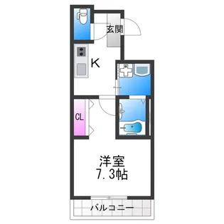 フジパレス平野郷Ⅲ番館【3階】の間取り