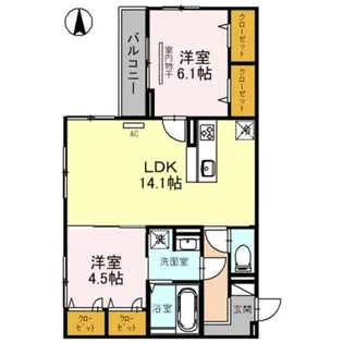 パートリア ネモフィラ【2階】の間取り