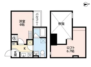 CRASTINE帝塚山東【1階】の間取り