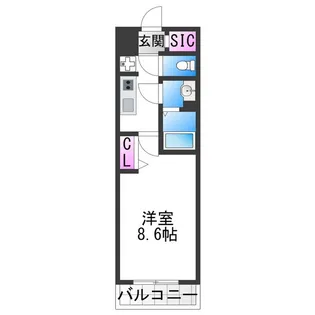 J−ARC天王寺EAST【302号室】の間取り