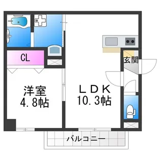 SFIDA天王寺南【201号室】の間取り