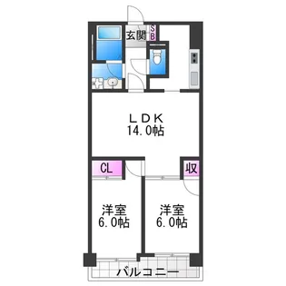 スタシオン鴫【4階】の間取り