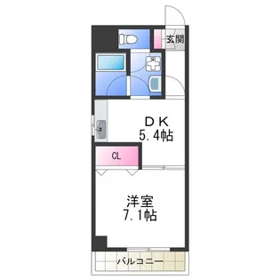 エスペランス田辺【5階】の間取り