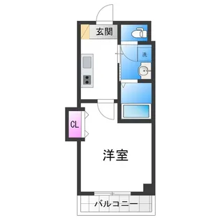 みおつくし桑津【504号室】の間取り
