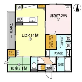 Clashist南住吉【2階】の間取り