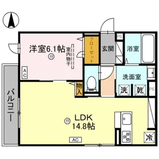 Clashist南住吉【2階】の間取り