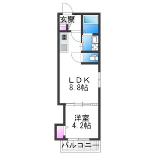 エルグランド住之江【2階】の間取り