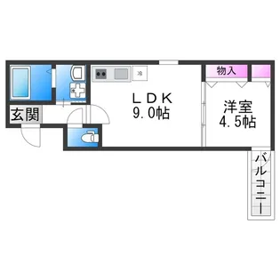 フジパレス松虫通EAST【2階】の間取り