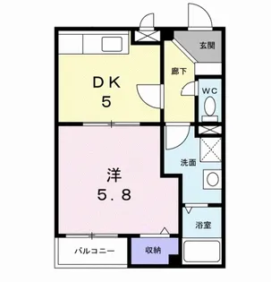 エレガントヒルズ1号館【3階】の間取り