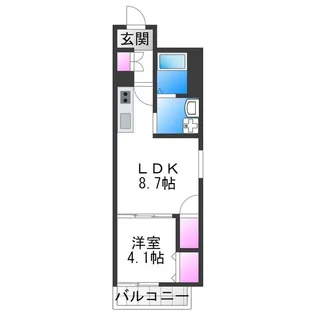 ホークシーム【1階】の間取り