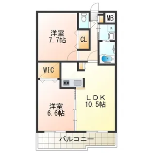 グランメゾン御崎【1階】の間取り