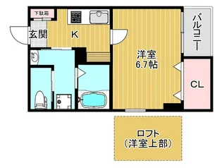 DO Kitatanabe【402号室】の間取り