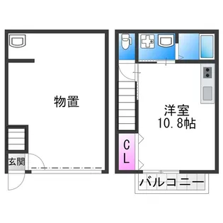 GAZZELE STYLE 西住之江【B号室】の間取り